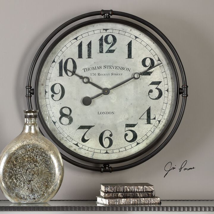 Uttermost Nakul Industrial Wall Clock 